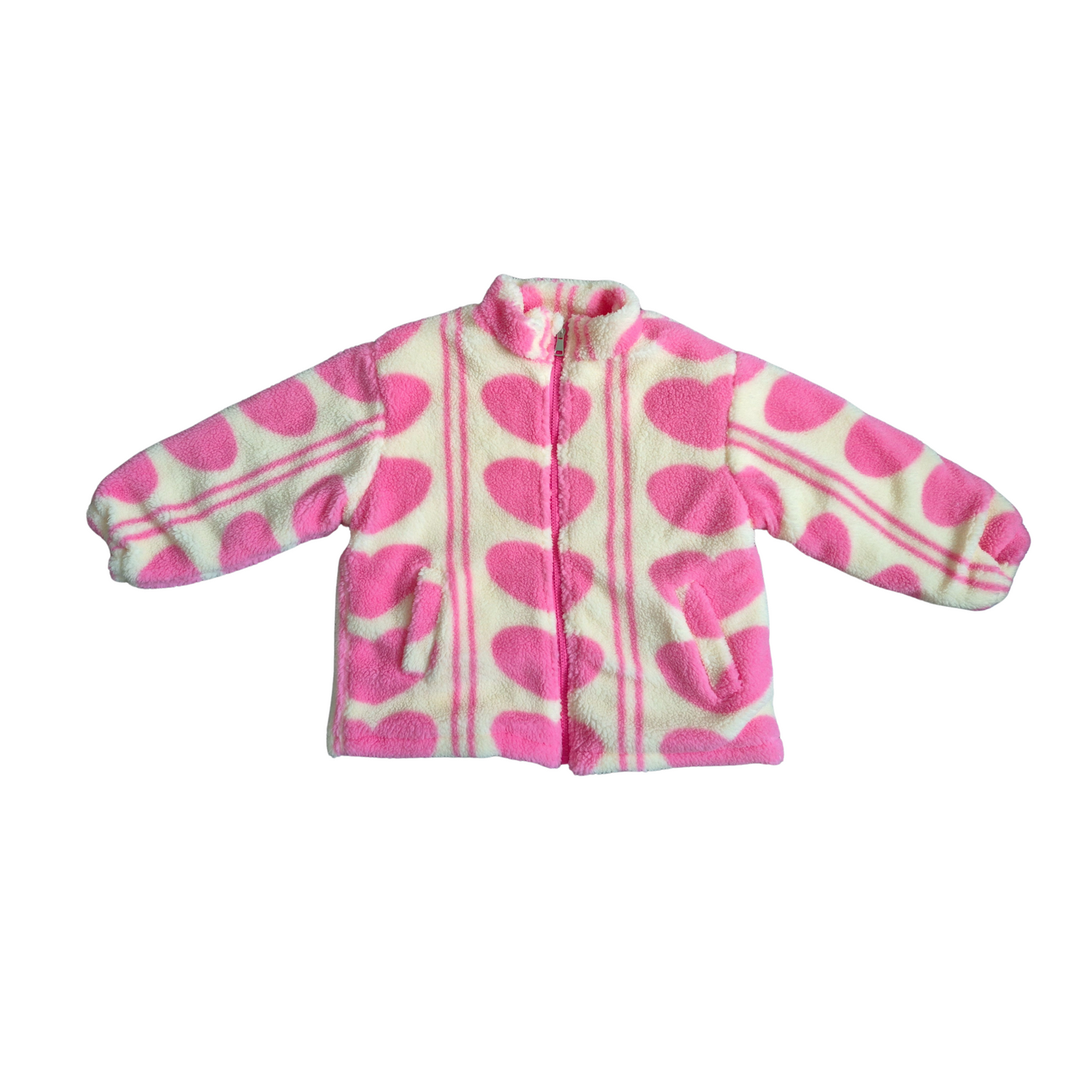 Heart Sherpa Zip Jacket for Girls