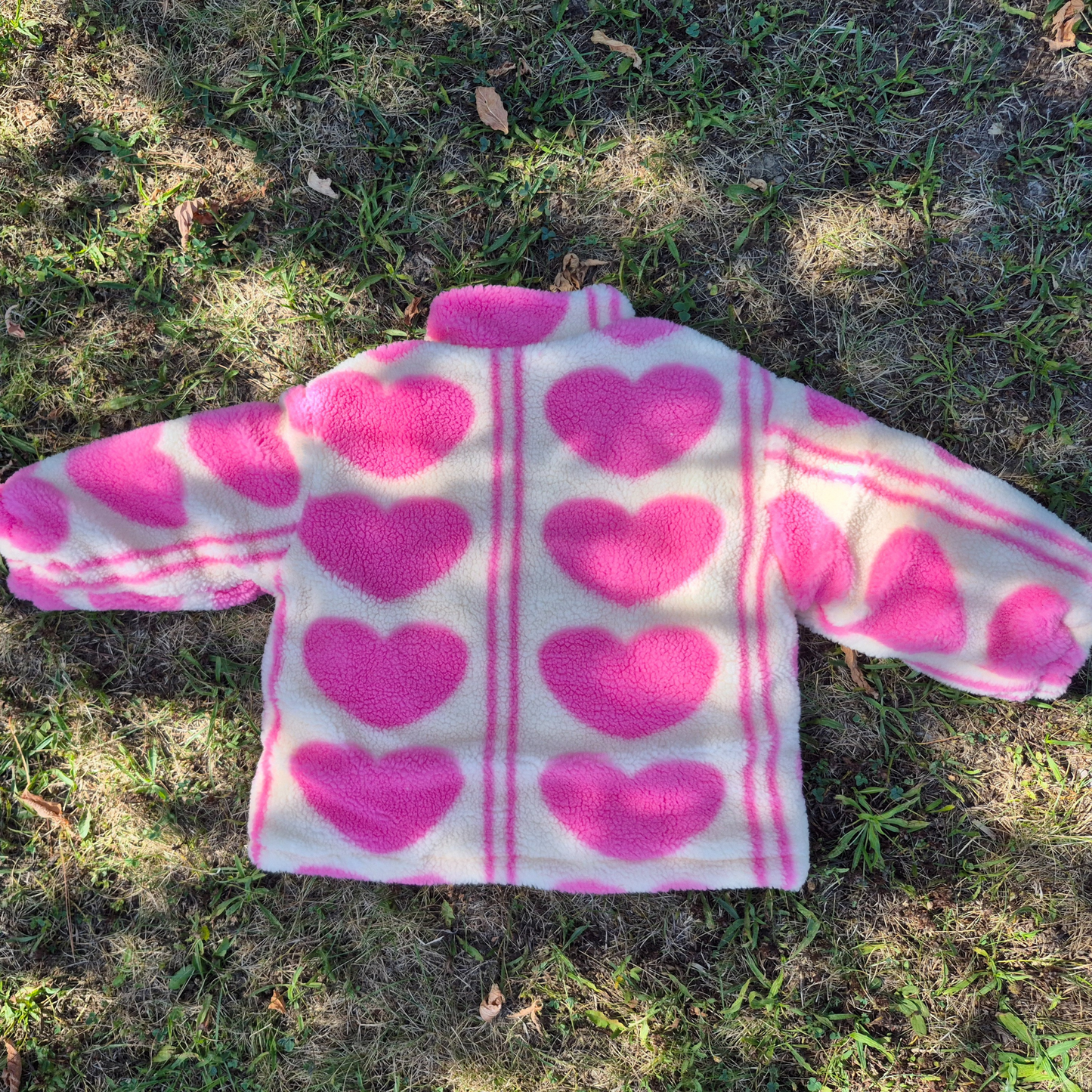 Heart Sherpa Zip Jacket for Girls