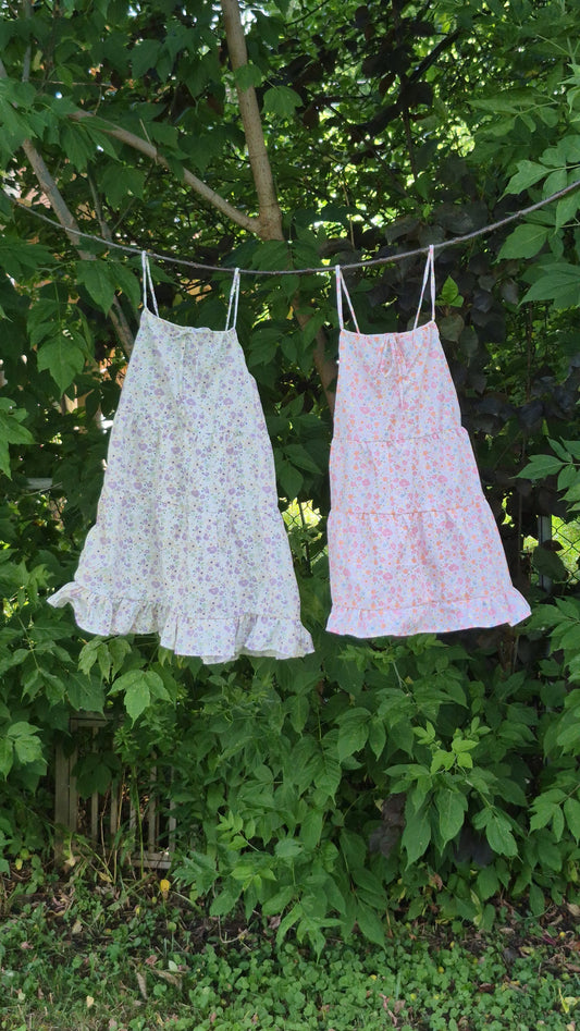 Blossom Tiered Dress – Lavender Floral Summer Dress for Girls