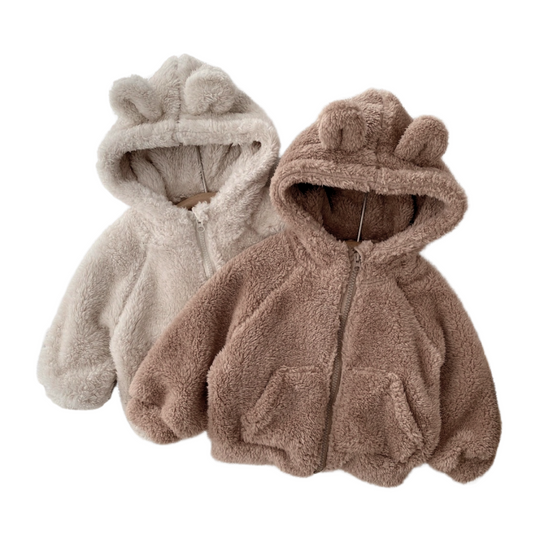 Bear Ear Fuzzy Jacket for Kids